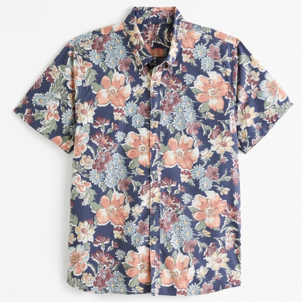 Abercrombie & Fitch Men's Performance Button-Up Shirt